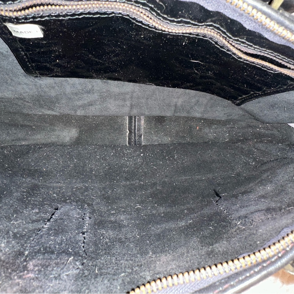 Vintage Classic Black Leather Top Handle Bag - Picture 8 of 10